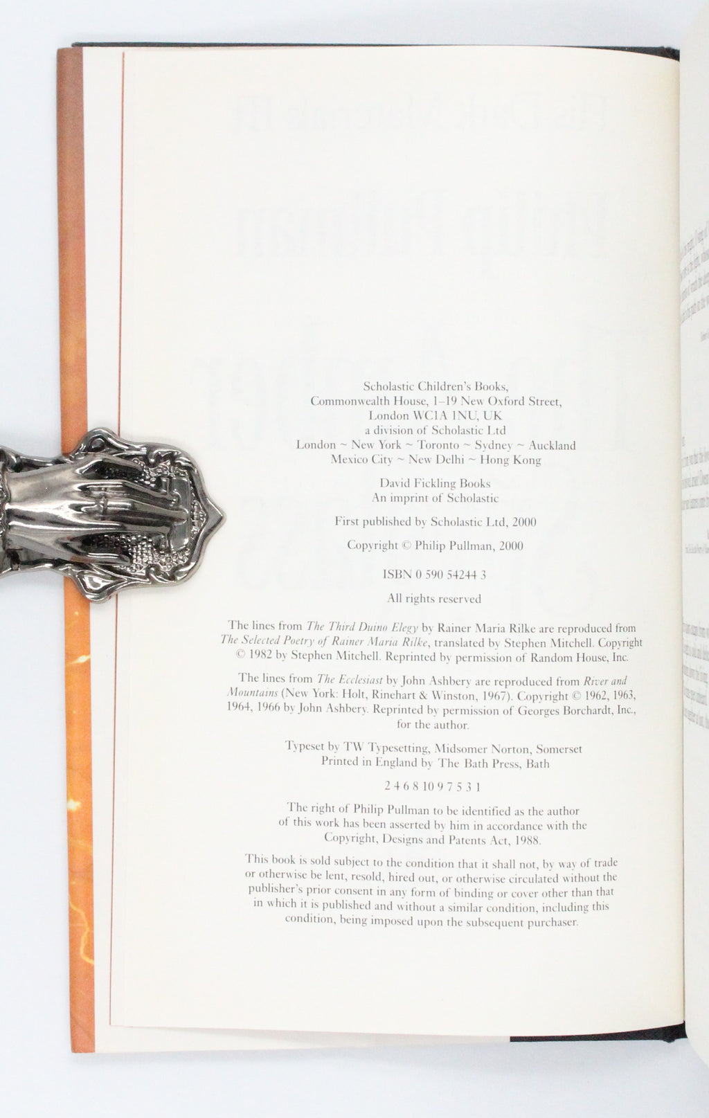 2000 The Amber Spyglass by Philip Pullman