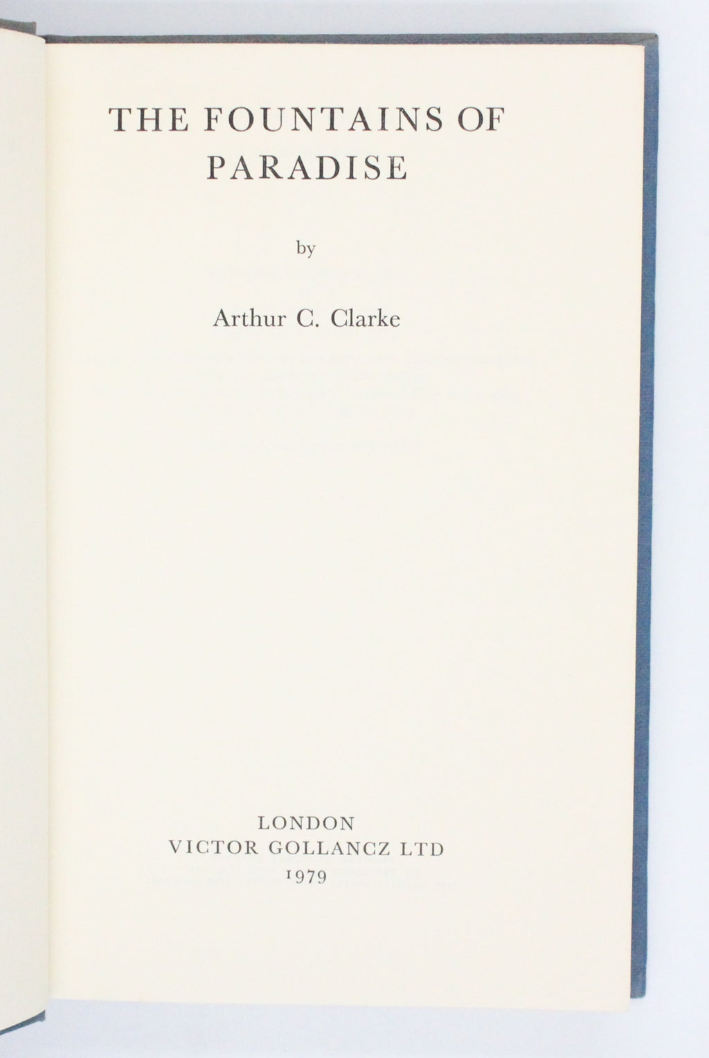 1979 The Fountains of Paradise by Arthur C. Clarke