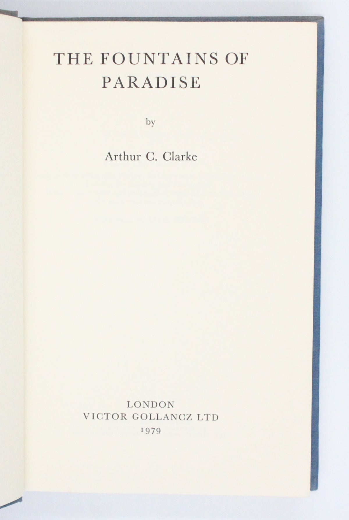 1979 The Fountains of Paradise by Arthur C. Clarke