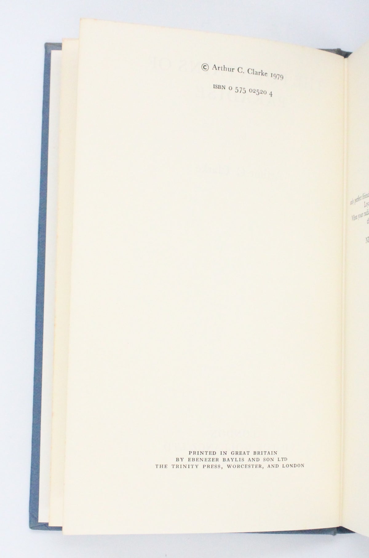 1979 The Fountains of Paradise by Arthur C. Clarke