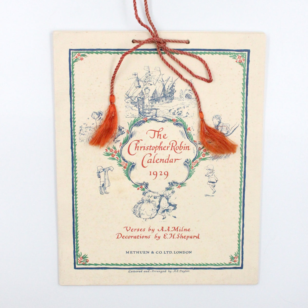 1929 The Christopher Robin Calendar 1929 by A.A. Milne [E. H. Shepard illus.]