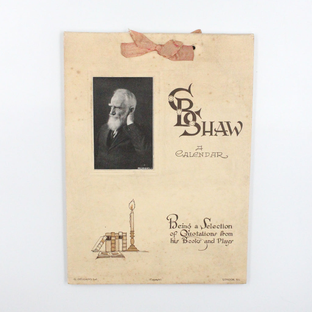 1932 G. B. Shaw A Calendar by Sir James Marchant and George Bernard Shaw