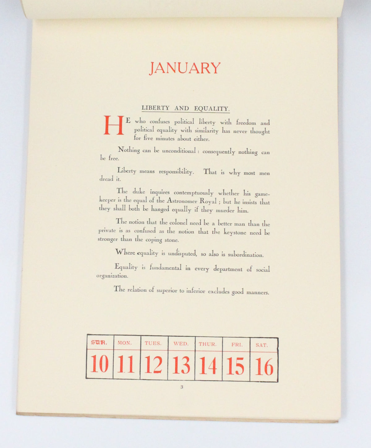 1932 G. B. Shaw A Calendar by Sir James Marchant and George Bernard Shaw
