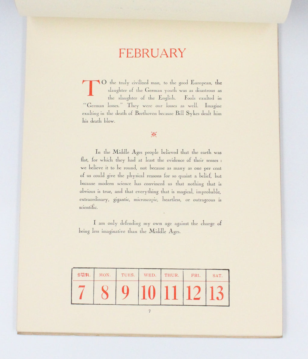 1932 G. B. Shaw A Calendar by Sir James Marchant and George Bernard Shaw