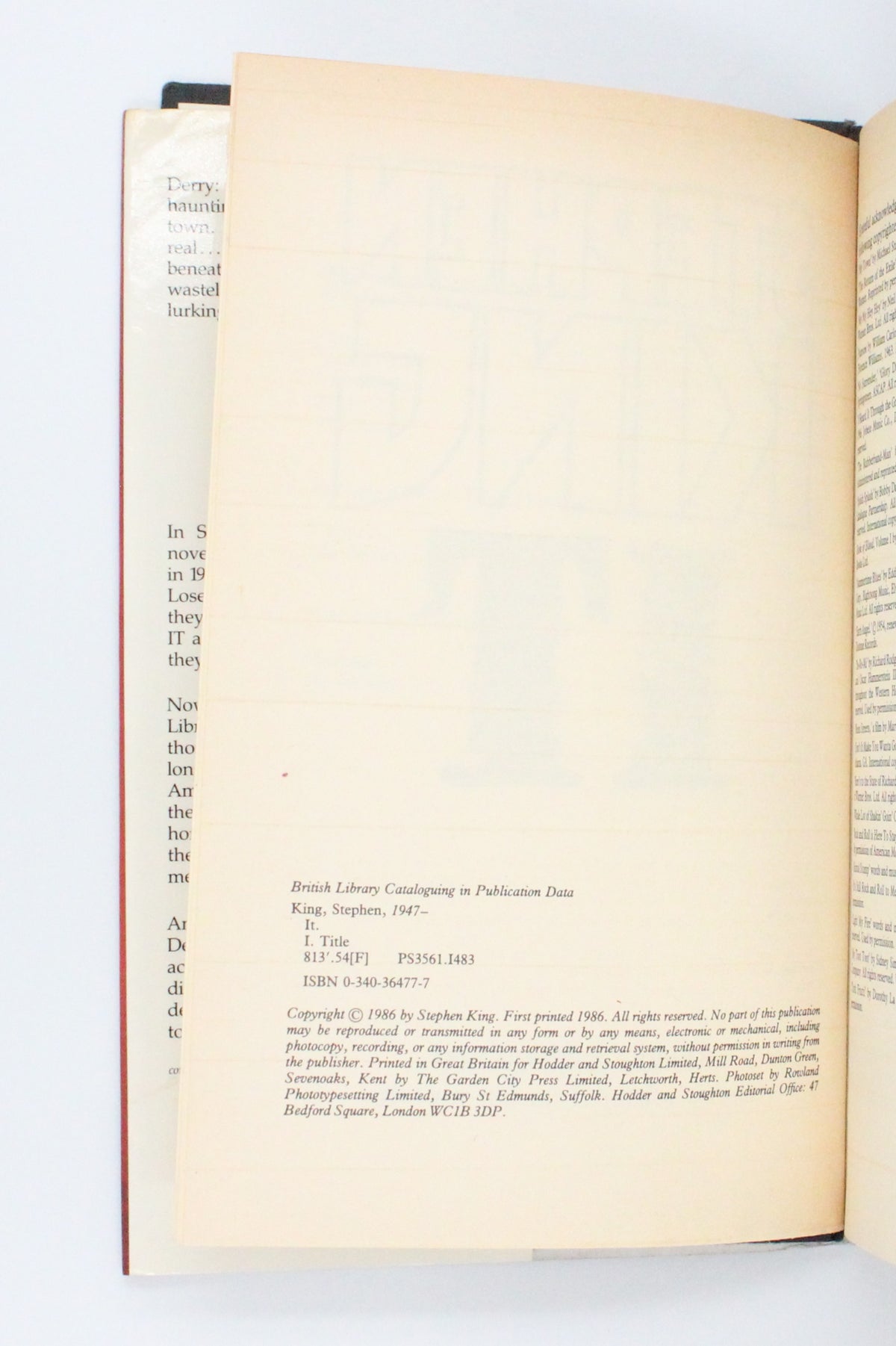 1986 It by Stephen King