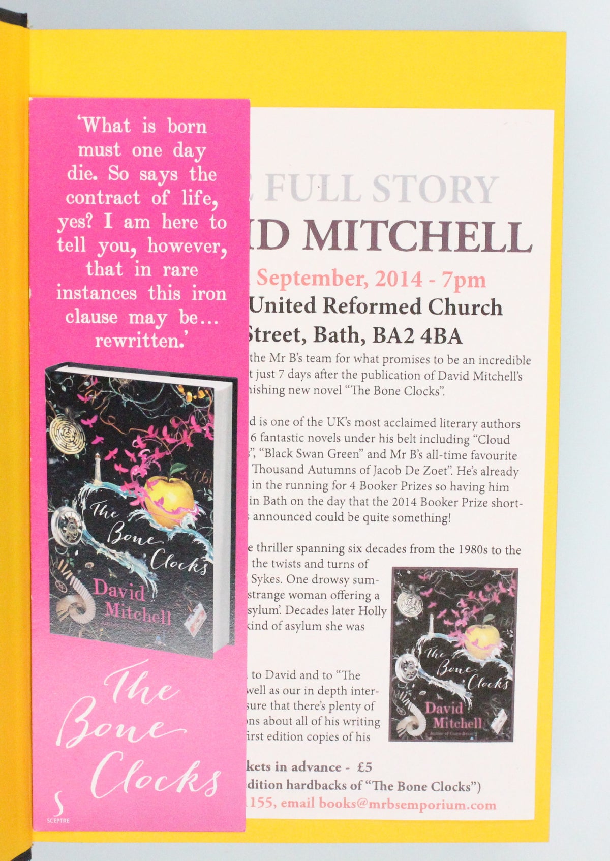 2014 The Bone Clocks by David Mitchell